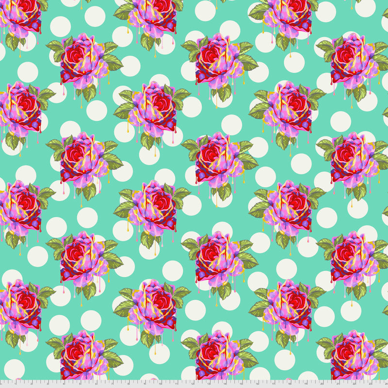 Tula Pink's Curiouser and Curiouser - Painted Roses - Wonder - FreeSpirit Fabrics