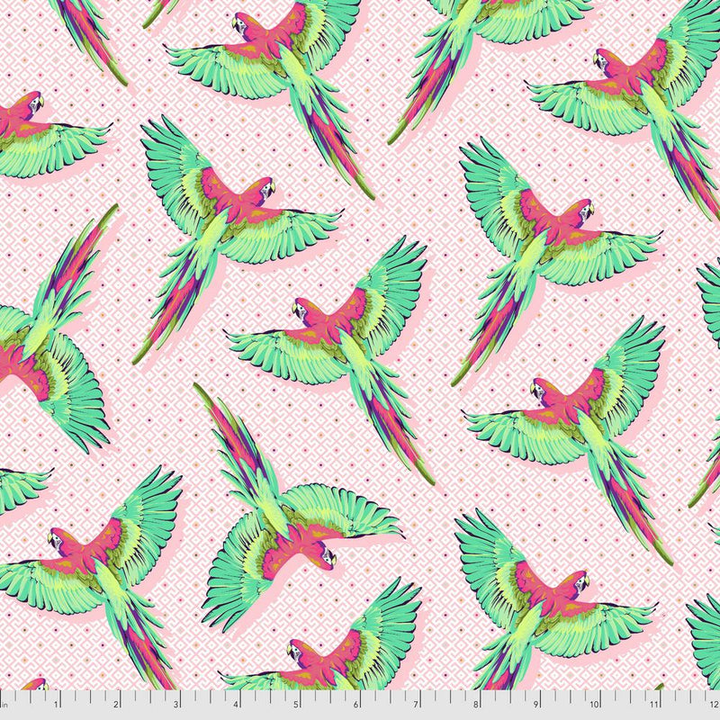 Tula Pink - Daydreamer - Macaw Ya Later - Dragonfruit - FreeSpirit Fabrics