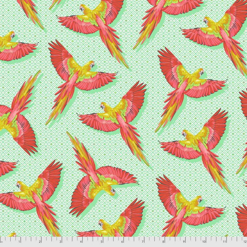 Tula Pink - Daydreamer - Macaw Ya Later - Mango- FreeSpirit Fabrics