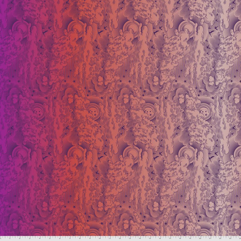 Tula Pink - Daydreamer - Little Fluffy Clouds - Dragonfruit - FreeSpirit Fabrics