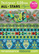 Tula Pink - Designer Ribbon Pack - All Stars Agave - Renaissance Ribbons - The Green Fern Quilt Co.