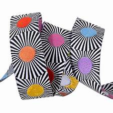 Tula Pink Linework - 7/8" Narrow Multi Dots -Renaissance Ribbons - Sold by the yard